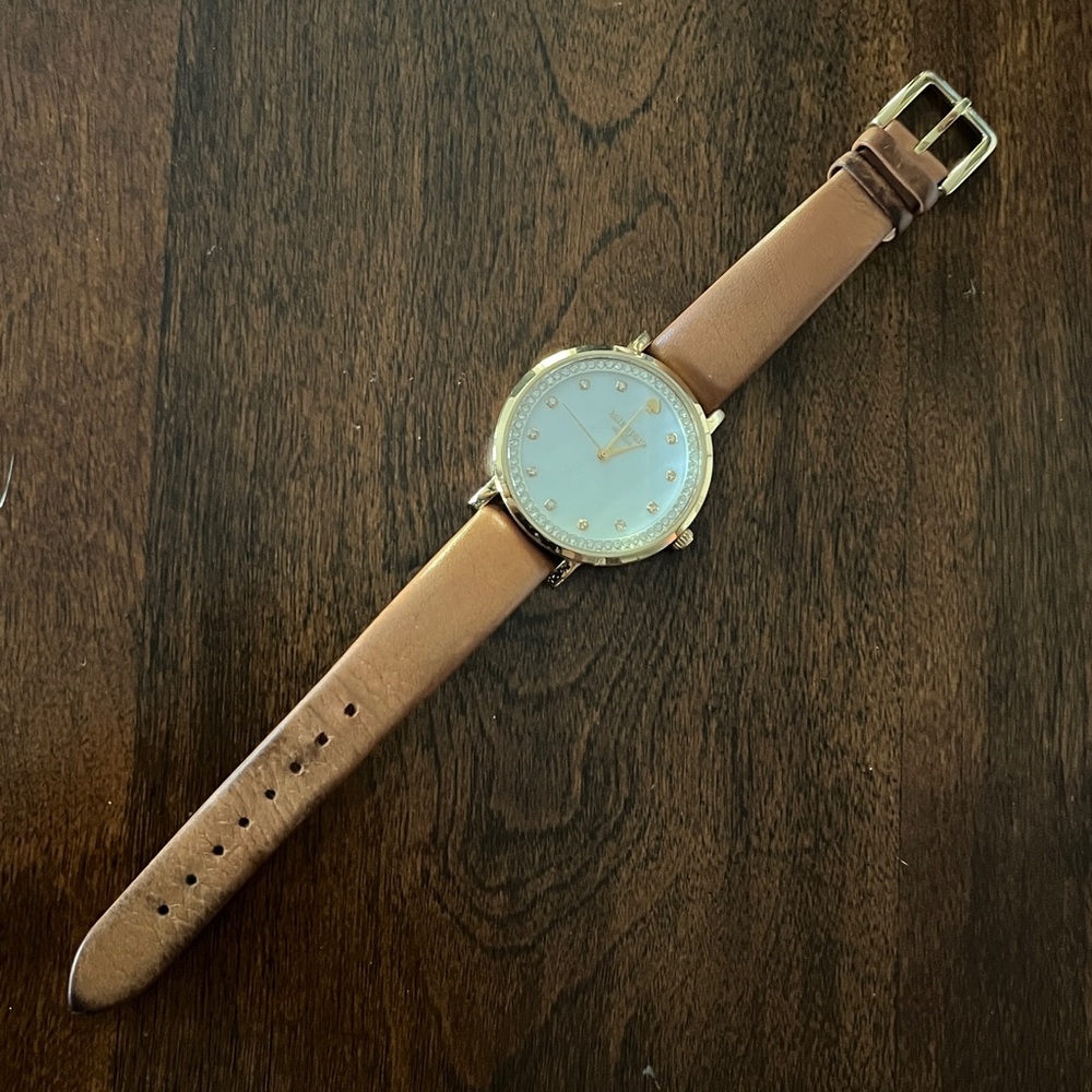 Kate Spade Tan Leather Strap Watch